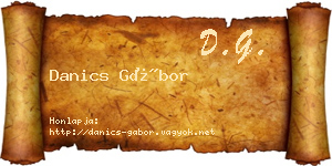 Danics Gábor névjegykártya