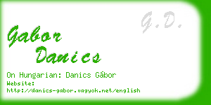 gabor danics business card